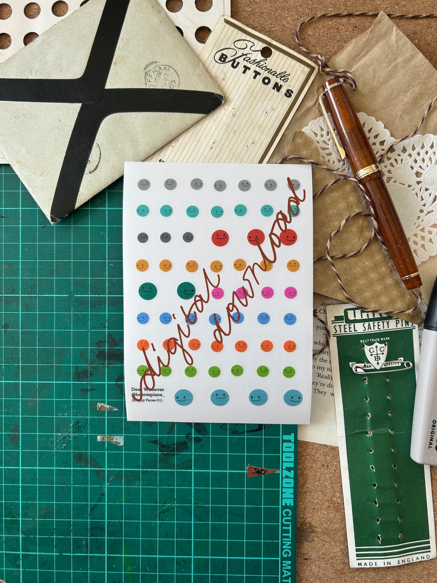 Happy Faces 01 *DIGITAL DOWNLOAD*