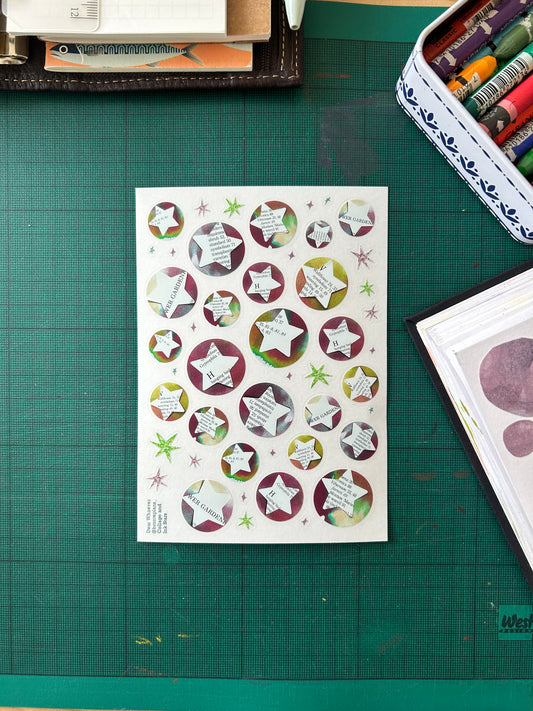 Collage and Ink Stars