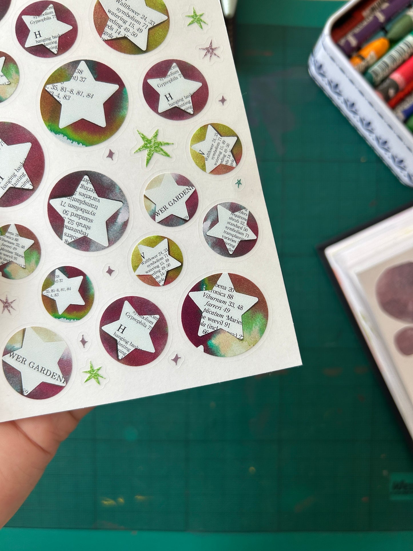 Collage and Ink Stars