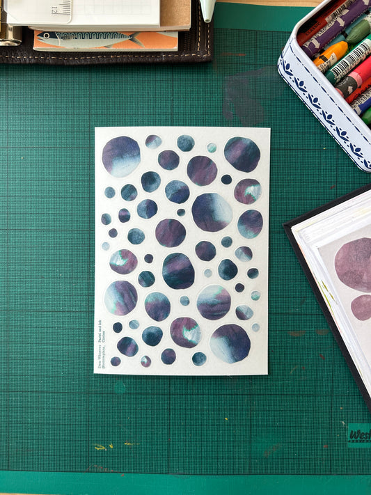 Pastel and Ink Circles